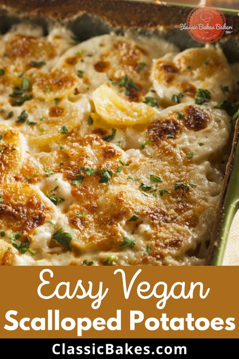 This Vegan twist to the original will still be full of creamy garlic richness we all know and love with the bonus of being dairy-free. We hope these Vegan Scalloped Potatoes become a regular family favorite. Dairy Free Scalloped Potatoes, Vegan Scalloped Potatoes, Scalloped Potatoes Recipe, Layered Potato, Scalloped Potato Recipes, Kid Food, Scalloped Potatoes, Potatoes Recipe, Creamy Garlic