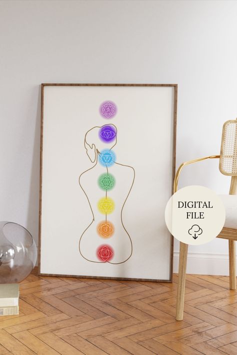 7 Chakras Aesthetic, Chakras Placement, 7 Chakras Wallpaper, Chakras Poster, Chakras Art, Yoga Poster Design, Aura Chakras, Spiritual Art Painting, Chakra Poster