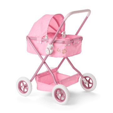 Baby Doll Furniture, Bassinet Stroller, Baby Dolls For Toddlers, American Girl Store, Baby Doll Strollers, Doll Crib, Stroller Reviews, Metallic Frame, Doll Carrier