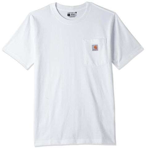 PRICES MAY VARY. 100% Cotton Imported Pull On closure Machine Wash Rib-knit crew neck Side-seam construction minimizes twisting Left-chest pocket with sewn-on Carhartt label Tagless neck label Prev. Name: Workwear Pocket Short-Sleeve T-Shirt White Tshirt Men, Carhartt Workwear, Carhartt Mens, Pocket Tshirt, Mens Big And Tall, Shorts With Pockets, White Tshirt, Cotton Shorts, Rib Knit