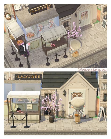 Animal Crossing Paris Theme, Paris Animal Crossing, Acnh London, Acnh Paris, Towncore Acnh, Acnh Journal, Acnh Coastal, Acnh Rooms, Paris Flag