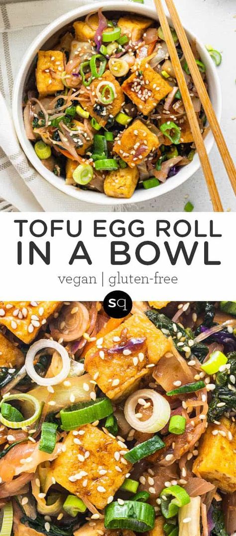 Kale Coleslaw, Egg Roll Bowls, Crunchy Coleslaw, Egg Roll In A Bowl, Quick Lunch Recipes, Vegetarian Recipes Lunch, Prep Lunch, Vegetarian Meal Prep, Simply Quinoa