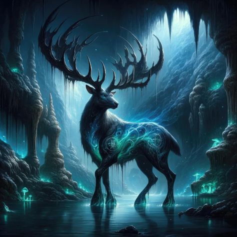 Magic Deer #aiart #aiartworks #aiartdaily #generativeart #aiartcommunity #digitalart #generatedart #digitalpainting #artwork #digitalartist #characterdesign #fantasyart #fantasyartwork #fantasy #stag #deer #elements Fantasy Hybrids, Fantasy Stag, الفن الرقمي, Stag Deer, Beginner Crafts, Creature Artwork, Deer Art, Fairytale Illustration, Round Canvas