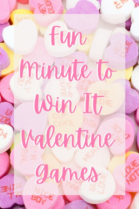 Fun Minute to Win It Valentine Games - Fun Party Pop Minute To Win It Valentine Games, Valentines Minute To Win It Games, Elementary Valentines Party, Valentine Class Party Games, Church Valentines Party, Amy Pohler, Valentines Games For Couples, Elementary Valentines, Church Valentines