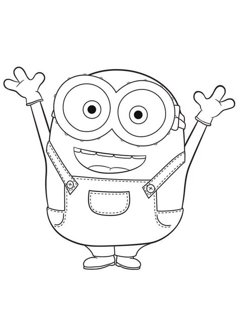 Bob Minion, Minion Drawing, Minions Minions, Minion Coloring Pages, Minions Coloring Pages, Minions Bob, A Minion, Desain Quilling, Minion Birthday