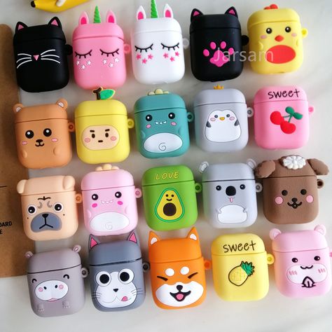 Cheap Earphone Accessories, Buy Quality Consumer Electronics Directly from China Suppliers:Cute Cartoon Silicone Cases For Airpods 1 2 Protective Wireless Earphone Charging Cover For Airpods case Enjoy ✓Free Shipping Worldwide! ✓Limited Time Sale ✓Easy Return. Iphone 7 Pro, Cases For Airpods, Penyimpanan Makeup, Cute Ipod Cases, Iphone 9, Cute Stationary, Ipod Cases, Air Pods, Airpods Case