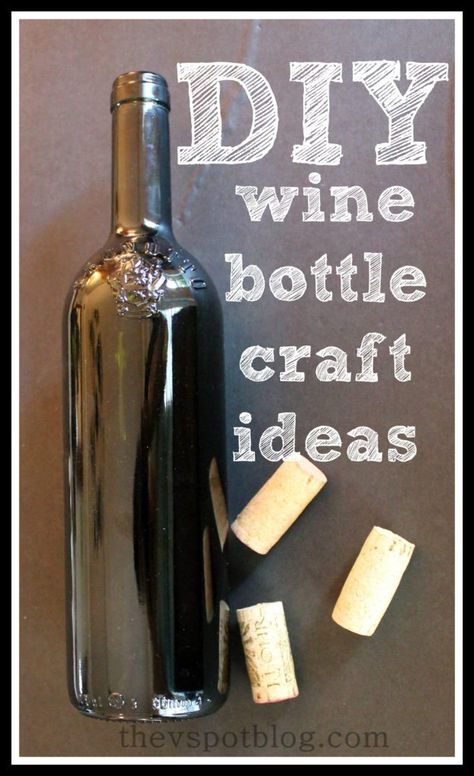 I tend to have a lot of empty wine bottles around the house (Don’t you judge!) So, I thought I’d share some great ideas for upcycling and re-purposing those empties…. DIY Wine Bot… Wine Bottle Craft, Bottle Craft Ideas, Fall Wine Bottles, Diy Wine Bottle, Wine Bottle Project, Bottle Decorations, Bottles Diy, Empty Wine Bottles, Wine Bottle Corks