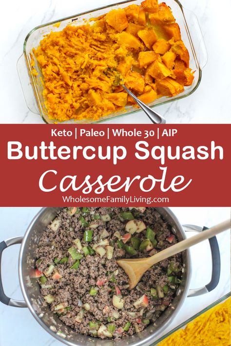 Buttercup Squash Casserole, Ambercup Squash Recipes, Buttercup Recipes, Aip Squash Recipes, Keto Squash Recipes, Stuffed Buttercup Squash Recipe, Squash Recipes Buttercup, Keto Butternut Squash Casserole, Buttercup Squash Recipes