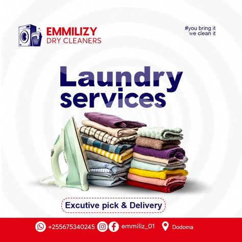 Laundry service poster💻 Laundry Delivery Service, Laundry Delivery, Service Poster, Laundry Service, Dry Cleaners, Delivery Service