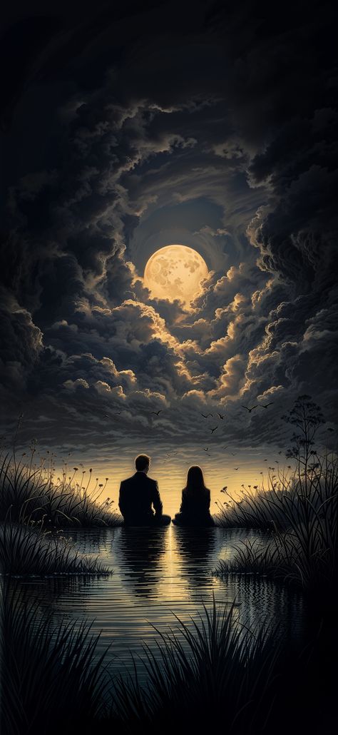 Moon Love Wallpaper, Tears Art, Eagle Wallpaper, Iphone Dynamic Wallpaper, Goth Wallpaper, Romantic Background, Beautiful Nature Wallpaper Hd, Photo To Art, African Art Paintings