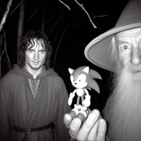 Gandalf And Frodo, Trail Cam, Gandalf, The Hedgehog, Wizard, Sonic, Sonic The Hedgehog, A Man, Hair