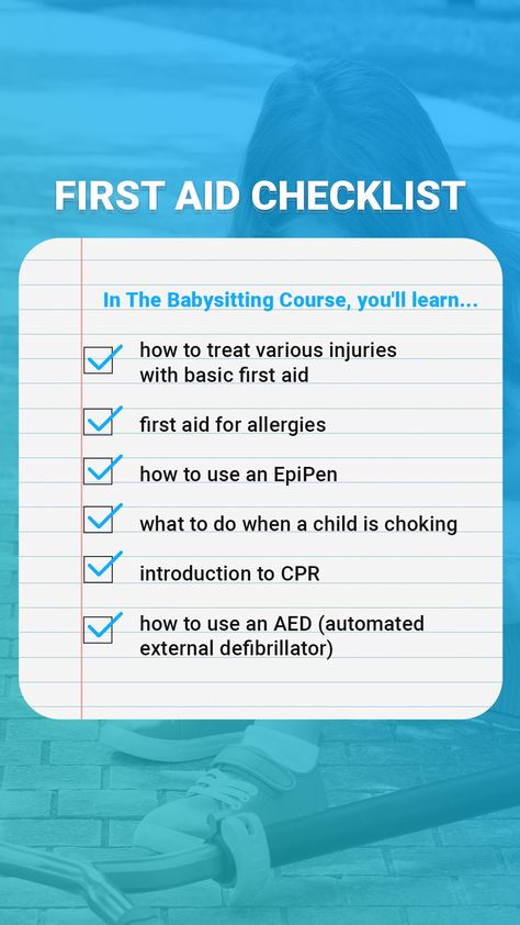 Part of being a responsible babysitter is knowing how to react in emergency situations. No matter how well supervised, sometimes children fall and scrape or bruise themselves. This is why knowing the basics of first aid is vital to being a qualified babysitter.⁠ ⁠ #firstaidtips #firstaid #firstaidtraining #babysittingtips First Aid Tips, Basic First Aid, First Job, No Matter How, First Aid, The Basics, No Response, Matter