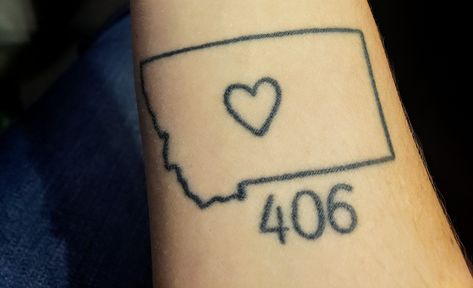 406 baby!! Montana Tattoo, Fine Line Tattoo, Montana State, State Outline, Line Tattoo, Fine Line Tattoos, Line Tattoos, Fine Line, Fish Tattoos