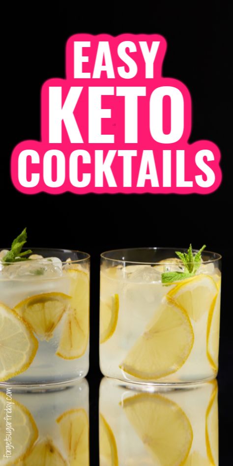 Keto Pina Colada, Low Carb Alcoholic Drinks, Gin Drink Recipes, Diet Desserts Recipes, Easy Alcoholic Drinks, Low Carb Cocktails, Keto Cocktails, Keto Drinks, Low Carb Drinks