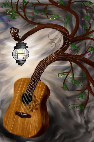 Guitar Art Painting, Music Art Painting, Sketchbook App, Digital Painting Techniques, Music Painting, Canvas Drawings, Music Artwork, Musical Art, Guitar Art