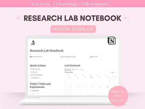 #Academics_Notion #Lab_Notebook #Phd_Research #Notebook_Template Academics Notion, Notion School Templates, Research Notebook, Notion For Business, Second Brain Notion, Notion Weekly Planner, Notion School, Lab Notebook, Templates For School