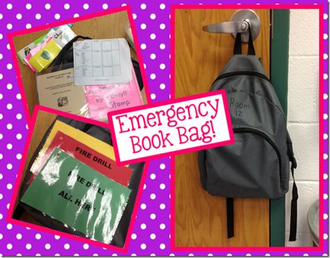 Emergency backpack to store all important information inside! Easy to grab and run out with. No clipboards with papers everywhere. It's all in one place. Breatheeee Emergency Backpack, Emergency Go Bag, Emergency Binder, School Social Worker, Self Contained Classroom, School Safety, Fire Drill, School Field Trip, Emergency Bag