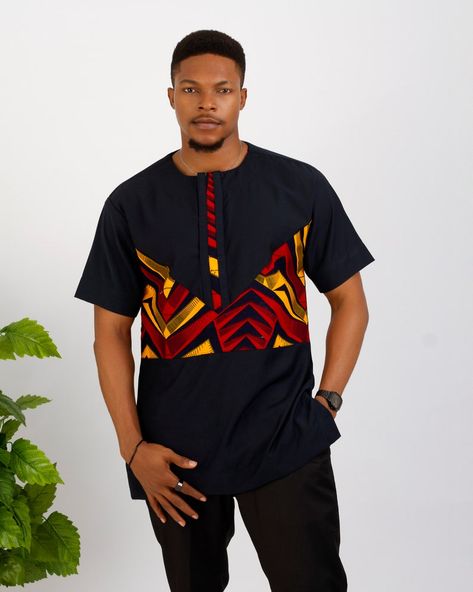 Latest African Men Fashion Design, Ankara Designs For Men, African Men Fashion Shirts, Ankara Shirts For Men, Men African Fashion, Gents Shirts, African Wear For Men, African Wear Styles For Men, African Print Tops