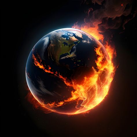 World On Fire Aesthetic, Burning Earth Drawing, World On Fire Drawing, Aesthetic Earth Pictures, World On Fire Art, Future World Illustration, Pictures Of The Earth, Earth Burning, World Burning