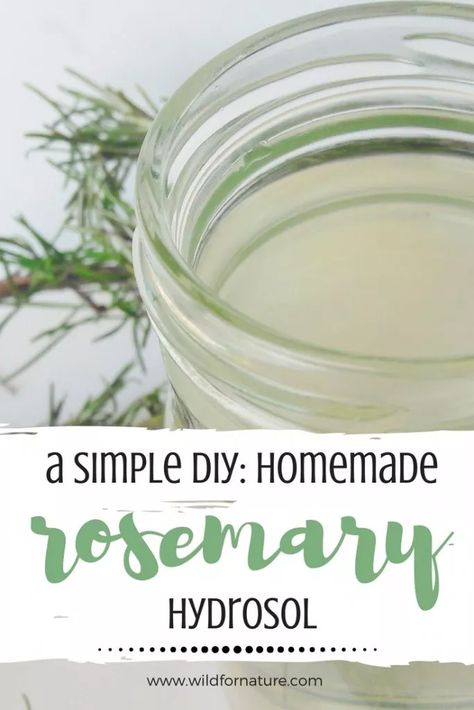 A simple DIY: How to make your own rosemary hydrosol Hydrosol Recipes, Rosemary Salve, Rosemary Hydrosol, Rosemary Water, Natural Makeup Remover, Doterra Oil, Herbs Garden, Making Essential Oils, Great Skin