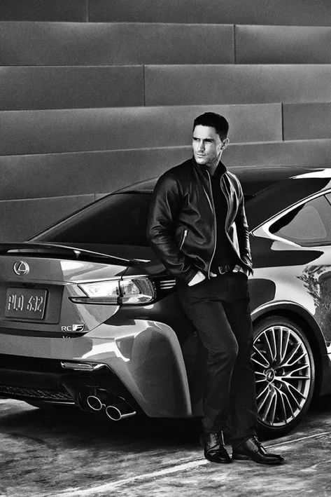 Lexus Just Dropped The Coolest Automotive Shoot Of 2014 - Airows Men Cars Photography, Classic Car Photoshoot, Car Poses, Mens Photoshoot Poses, Studio Photography Poses, Portrait Photography Men, Men Photoshoot, Man Photography, Men Photography