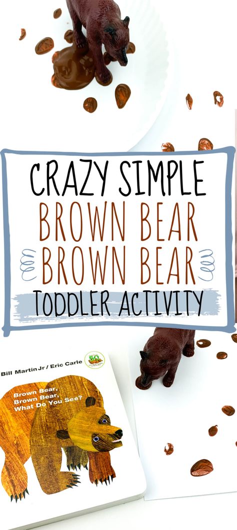 Brown Bear Brown Bear Art Activities, Preschool Brown Bear Activities, Brown Bear Activities For Toddlers, Brown Bear Art Preschool, Toddler Bear Activities, Brown Bear Brown Bear Activities Toddler, Bear Toddler Craft, Bear Crafts For Toddlers, Bear Preschool Activities