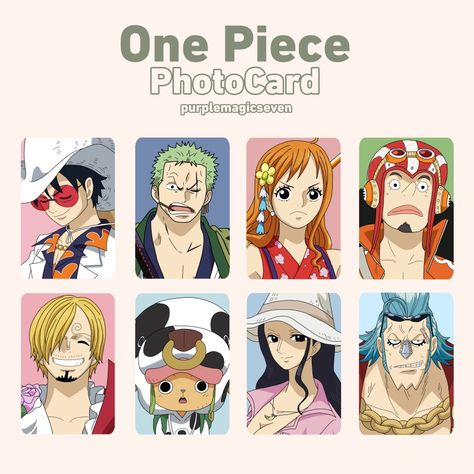 One Piece Photocard, Anime Photocard, Abg Makeup, Gojo Drawing, Sanji Chopper, Foto Card, Robin Franky, Luffy Zoro Nami, One Piece Birthdays