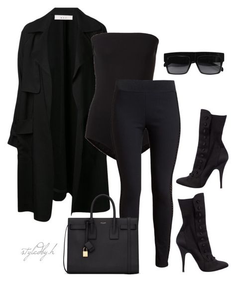 ♥️ All Black Polyvore Outfits, Outfits Juvenil, Business Attire Women, Lady Dress, All Black Outfit, Business Attire, Dress Designs, Edgy Outfits, Black Outfit