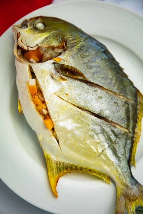 Pampano Recipe, Pompano Fish Recipe, Fish Recipe Filipino, Pompano Recipe, Pompano Fish, Whole Fish Recipes, Lobster Dishes, Slow Cooker Stew, Seafood Recipes Healthy