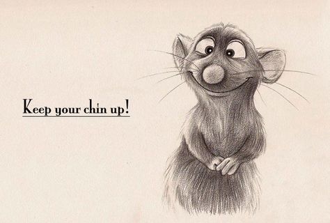 Remy - Keep Your Chin Up by Mitch-el Picture Of A Cat, Cartoon Rat, Mouse Sketch, Hey Brother, Cat Fun, Cartoon Drawings Of Animals, Mouse Drawing, Drawing Things, Keep Your Chin Up