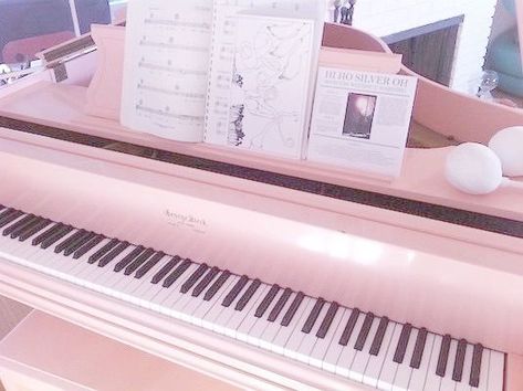 Pink Piano Piano Room Decor, Piano Pictures, Pink Piano, Pink Nature, Taehyung Abs, Art Journal Therapy, Cover Photo Quotes, Playing Piano, Pastel Pink Aesthetic