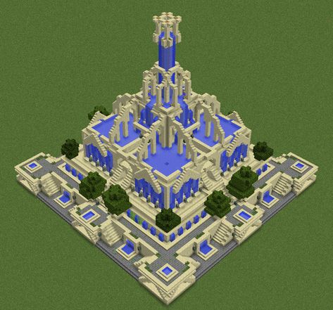 Minecraft Hanging Gardens, Minecraft Babylon, Minecraft L, Hanging Gardens Of Babylon, Gardens Of Babylon, Hanging Gardens, Minecraft House Tutorials, Minecraft Castle, Cool Minecraft Creations