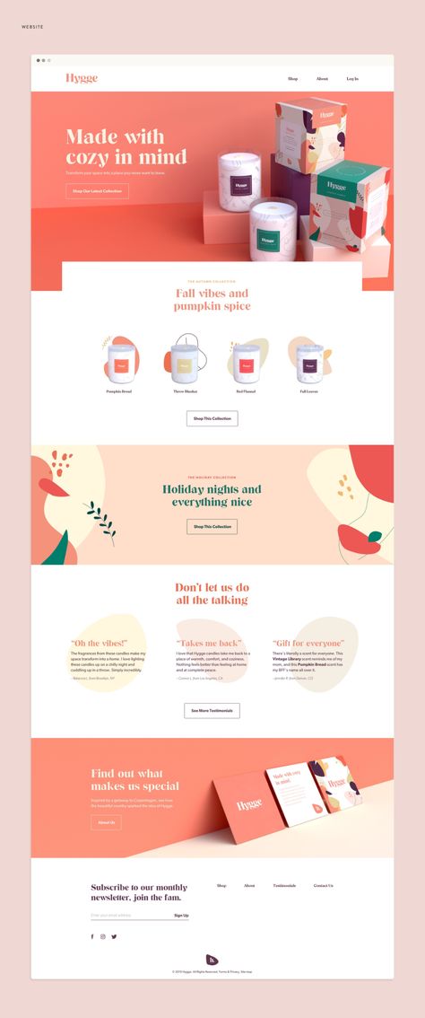 Hygge Website Design, Candle Website, Freelance Website, Email Template Design, Instagram Editing Apps, Ecommerce Web Design, Ui Design Website, Simple House Design, Website Design Layout