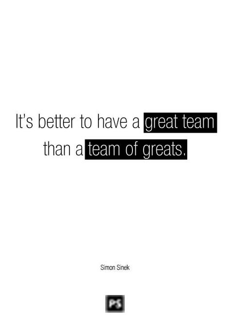 Leadership Quote: It's better to have a GREAT TEAM than a team of greats. It Takes A Team Quotes, Team Chemistry Quotes, Teammates Quotes, Quotes About Team, Good Teamwork, Team Quotes, Teamwork Quotes, Leader In Me, Work Motivation