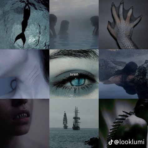 Siren Names, Paranormal Aesthetic, Daughter Of Poseidon, Myths & Monsters, Beauty Drawings, Elemental Powers, Water Aesthetic, Color Board, Mermaid Aesthetic