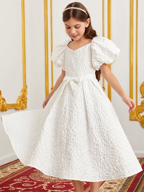 Simple White Dress For Kids, Modest Girls Dresses, Girls Frocks, White Frock, Short Frocks, Frocks For Kids, Sequin Halter Dress, Simple White Dress, Girls Clothing Online