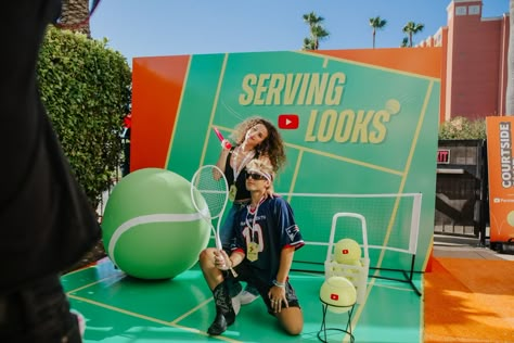 Highlights From VidCon 2024 Activations | BizBash Soccer Activation, Tennis Activation, Booth Activation, Fitness Marshall, Photobooth Frame, Tennis Events, Marketing Activations, Event Booth Design, Miami Open