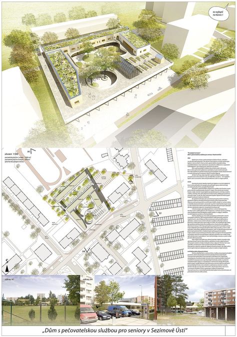 home for elderly - A1architects Elderly Care Center, Parti Diagram, Old Peoples Home, Sustainable Architecture House, Opera House Architecture, Senior Citizen Housing, Site Development Plan, Co Housing, Urban Design Architecture