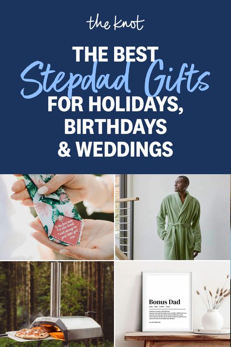 Father's Day Gifts for Your Stepdad + Holiday Gifts for Your Stepdad + Birthday Gifts for Your Stepdad + Wedding Gifts for Your Stepdad -- See more gifts for stepdads on The Knot! Stepdad Christmas Gifts, Step Fathers Day Gifts Ideas, Gift Ideas For Stepdad, Christmas Gifts For Step Dad, Gifts For Stepdad, Stepdad Gifts, 76th Birthday, New Mom Gifts, Dad Wedding Gift