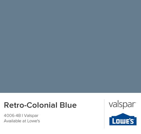 Valspar Blue, Chapter Ideas, Valspar Paint Colors, Primitive Bedroom, Colonial Blue, Valspar Paint, Paint Color Chart, House Shutters, Addition Ideas