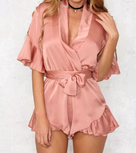 Silk Playsuit, Plain Jumpsuits, Sleep Romper, Bombshell Dress, Silk Romper, Sleepwear Fashion, Loungewear Outfits, Cute Sleepwear, Silk Lingerie