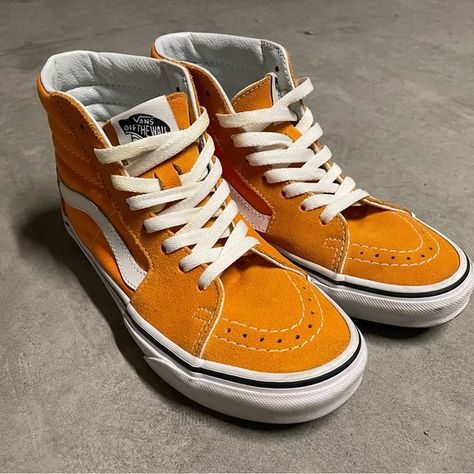 Vans Orange Sk8-Hi Vans Orange, Sk8 Hi, Outfit Inspo, Orange, Plus Fashion, Fashion Trends, Fashion Tips, Clothes Design