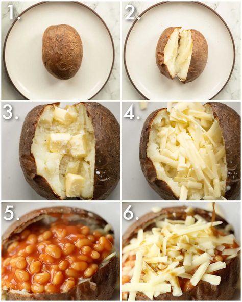 This dish is a British classic and here I'll show you the most delicious way to make it! | www.dontgobaconmyheart.co.uk Jacket Potato Fillings Ideas, Jacket Potato Fillings, Potato Jacket, Baked Potato Loaded, Potato Loaded, Try New Food, New Food Ideas, How To Make Potatoes, Jacket Potato