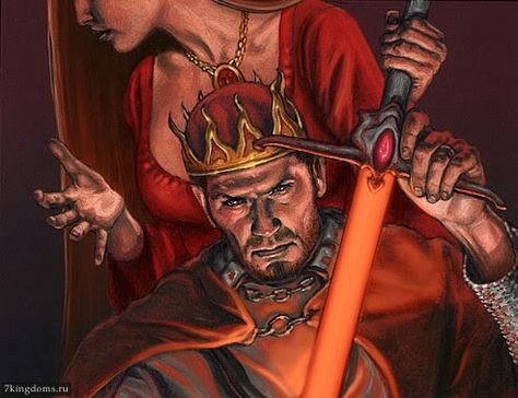 King Stannis and Melisandre by John Matson Melisandre Aesthetic, Lannister Art, King Robert Baratheon, Stannis Baratheon, Robert Baratheon, Arte Game, House Baratheon, A Clash Of Kings, Game Of Thrones Series