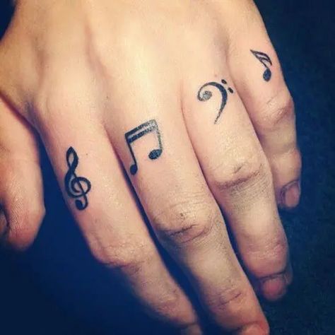 Small Music Tattoos, Ephemeral Tattoo, Music Notes Tattoo, Cute Finger Tattoos, Knuckle Tattoos, Music Note Tattoo, Kunst Tattoos, Finger Tattoo Designs, Music Tattoo Designs