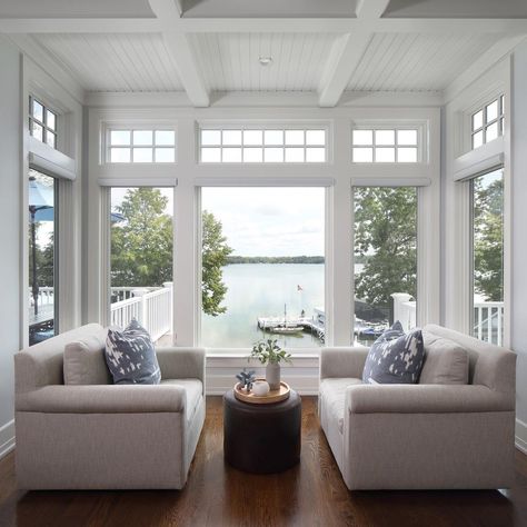 Anne Frentzel Interiors on Instagram: “Anyone other midwesterners not amused by the snow we woke up to? Hoping for sunshine and green trees to appear soon but for now we’ll just…” Dining Room Bench Seating, Window Designs, Room Bench, Coastal House, Not Amused, Bench Seating, Dining Room Bench, Vacation Homes, Window Design