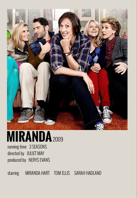 Miranda Bbc, Sarah Hadland, Miranda Hart, Tom Ellis, Movie Poster Wall, British Comedy, Minimalist Poster, Going Crazy, Movies And Tv Shows