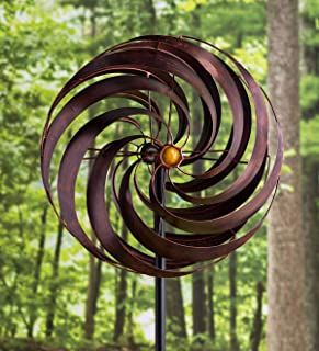 Amazon.com: Copper wind sculptures Wind Garden, Diy Yard Art, Spinners Diy, Art In Motion, Garden Spinners, Temple India, Metal Wind Spinners, Wind Sculptures, Jewelry Illustration