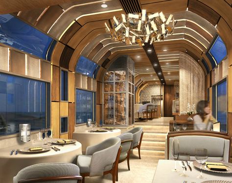 You won't believe the interior of Japan's jaw-dropping new train | Inhabitat - Green Design, Innovation, Architecture, Green Building Train Aesthetic, Train Carriage, Train Design, Train Cars, Luxury Train, Japanese Chef, Luxury Cruise, Slow Travel, Travel Spots