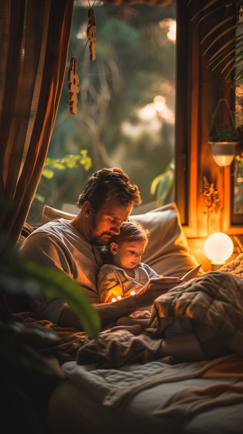 "Cozy #FamilyMoment: A tender moment as a #FatherAndChild bond during a peaceful and cozy #BedtimeRoutine. #FamilyLove #ParentChild #PeacefulNights #CreativePrompt #AICommunity ⬇️ Download and 📝 Prompt 👉 https://stockcake.com/i/cozy-family-moment_720695_270652" Happy Family Aesthetic Drawing, Happy Family Aesthetic, Happy Family Images, Family Aesthetic, Family Peace, Green Scenery, Twenty Twenty, Vision Board Photos, Peaceful Home